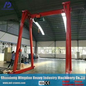 2000kg Lift Capacity Hand Push Wheels Running Mini Mobile Gantry Crane, Small