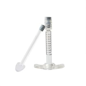 Empty Luer Lock Glass Syringes with Metal or Plastic Plunger for Cosmetic Oil