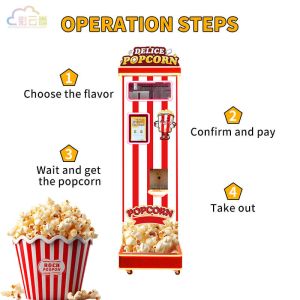 Cheap 110V 220V Automatic Popcorn Vending Machine With 2 Minutes Dispensing Speed for sale