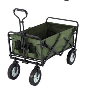 Stainless Steel Collapsible Folding Utility Cart For Camping And Beach