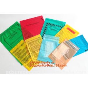Biohazard Specimen Bag with Document Pouch, Industrial waste disposal,