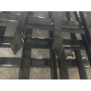 Steel Tubular Garrison Security Fencing Panels 2.1mtrs x 2.4mtrs Stain Powder