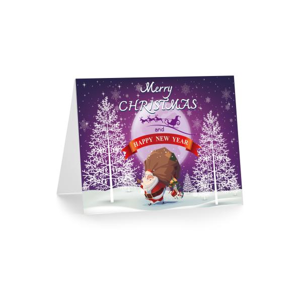 5 x 7 Inches 3d Lenticular Christmas Cards Custom Lenticular Printing For X-Mas Greeting