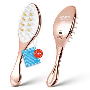 China 1.8W Rechargeable Microcurrent Hair Comb 650nm 450nm Led Light Comb on sale