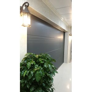 Steel PU Overhead Sectional Roller Garage Door Insulated Residential Automatic