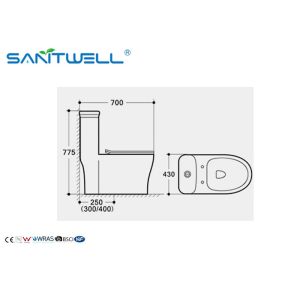 Round siphonic wc Self-cleaning glaze style Ceramic Material