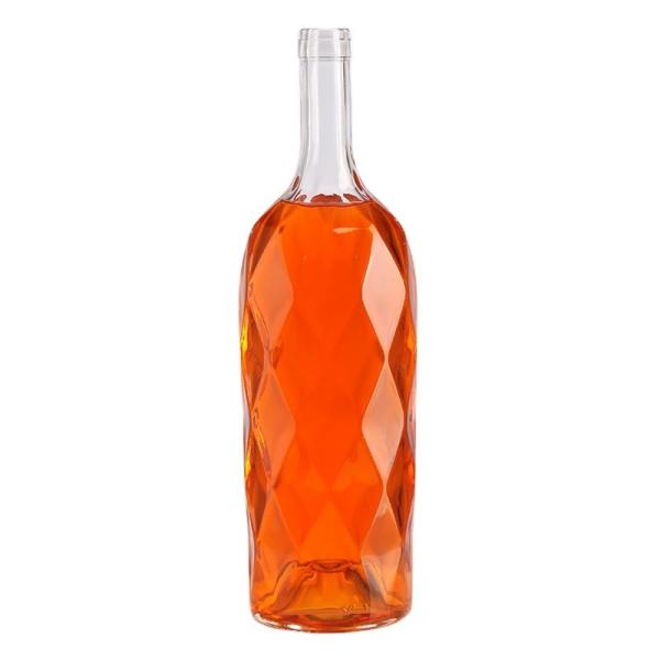 Quality Industrial 1L Glass Clear Bottle for Beverage Fine Gin Wine Liquor Spirit Bottles wholesale