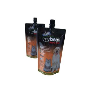 China Supplier Custom Plastic Stand Up spout Pouch with nozzle for liquid