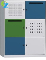 China 12mm edge Primary School Colorful 6 Door Steel Locker With Mail Box on sale