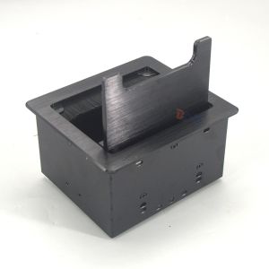 Brushed Aluminum Multimedia Office Hidden Desktop Power Socket Box