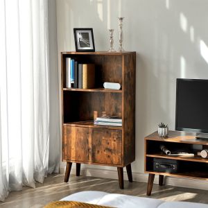 Rustic Retro Bookcase, Wooden Bookcase for Sale, Bookcase for Home Office,