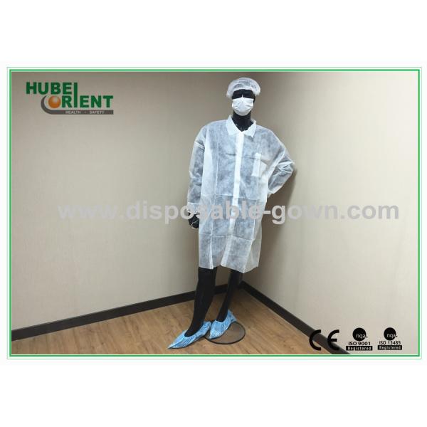 Quality Tyvek SMS MP PP Single Use Lab Coat With Velcro wholesale