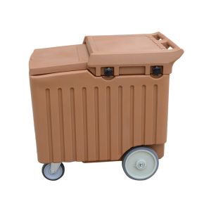 200lb Mobile Insulated Ice Caddy Plastic With Wheels Adjustable