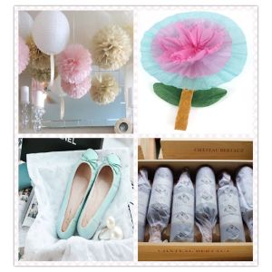 Custom Width 50cm Blue Tissue Paper Stylish Printed Design