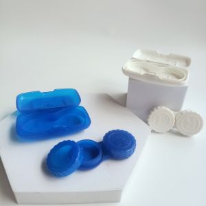 Plastic PP Material Structure Contact Lens Case Square Shape for Simple Style