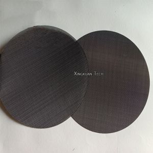 305mm Diameter 12 / 64mesh Black Wire Cloth Plain Steel Iron Mesh