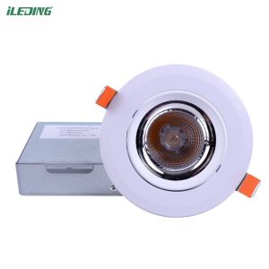 15W Round LED Downlights for Bathroom 5CCT Dimmable AC 110V ±10% 80lm/w