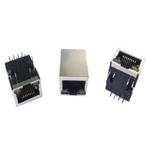 Cheap PCB Single Port Rj45 Ethernet Jack Connector Low Profile 8 Pin Shielded With LED for sale