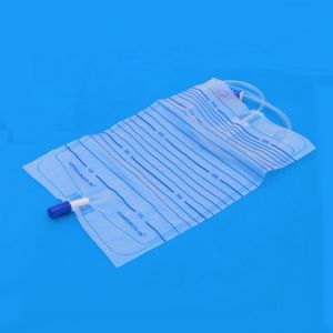 1000ml PVC T Valve Disposable Urine Bags Transparent With Anti Reflux Valve