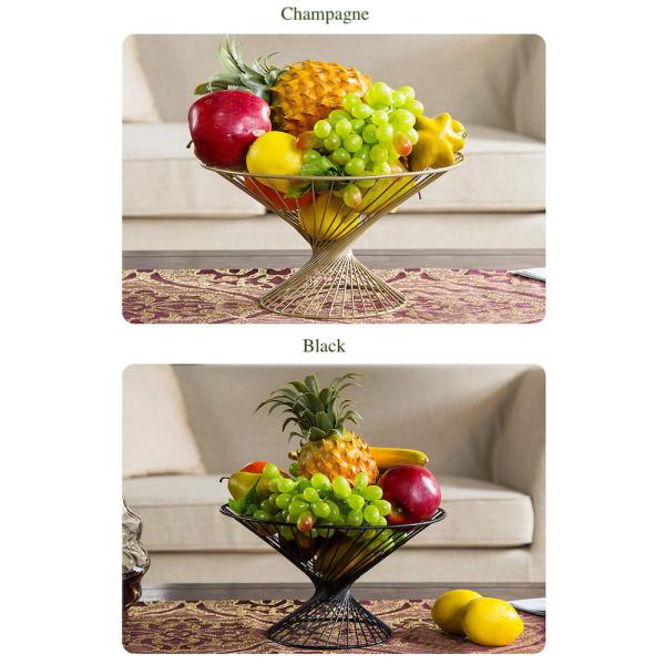 27.5*15*15CM Luxury Black Baking Varnish Iron Fruit Basket Metal Houseware Heat Resistance and Long-Lasting Durability