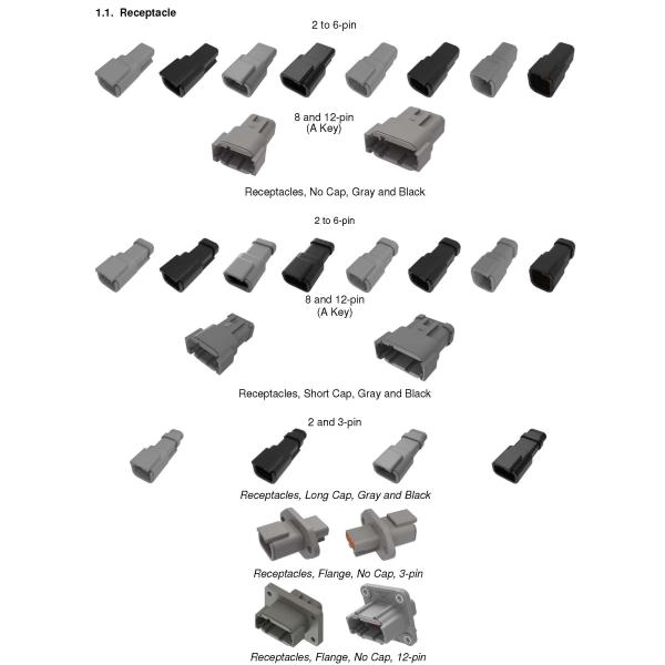 Dutsch 4 Pos DT06-4S Over Molded Single Ended Cable Assembly Waterproof