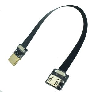 A Male To HDMI Female FPV HDMI Cable , FPC Flat Cable For Multicopter Aerial