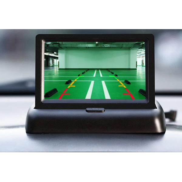 Quality 4.3 Inch Foldable Car Rear View Mirror Monitor 9-35 Volt 350cd/m2 Brightness wholesale