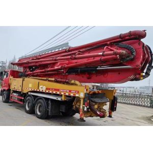 90% Original Condition 49m High Demand Concrete Pump Concrete Mixer within Red