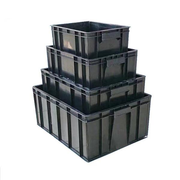 Small ESD Safe Plastic Boxes 350*265*125mm Anti Static Bin Glossy Lamination