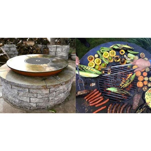 Modern Design Corten Steel Barbecue Rusty Outdoor Charcoal Grill