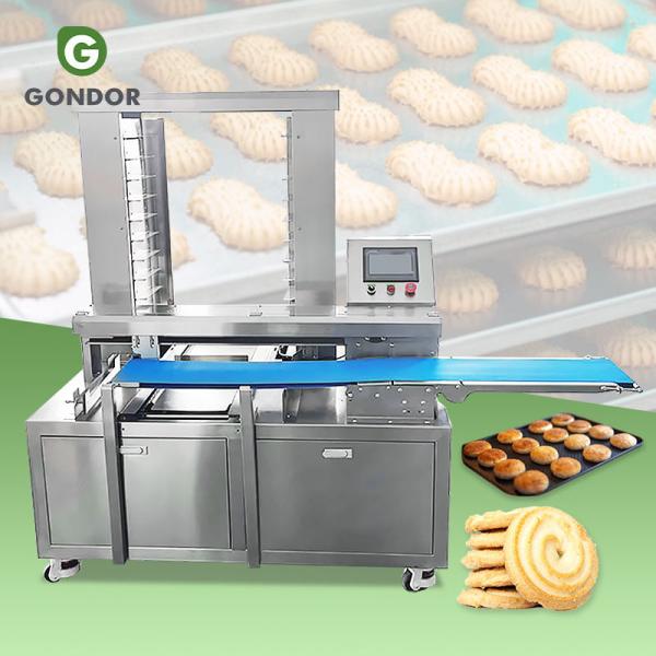 Quality Maamoul Biscuit Cake Bakery Advanced Encrusting Mooncake Tray Automatic Alignment Arrange Machine for Cake wholesale