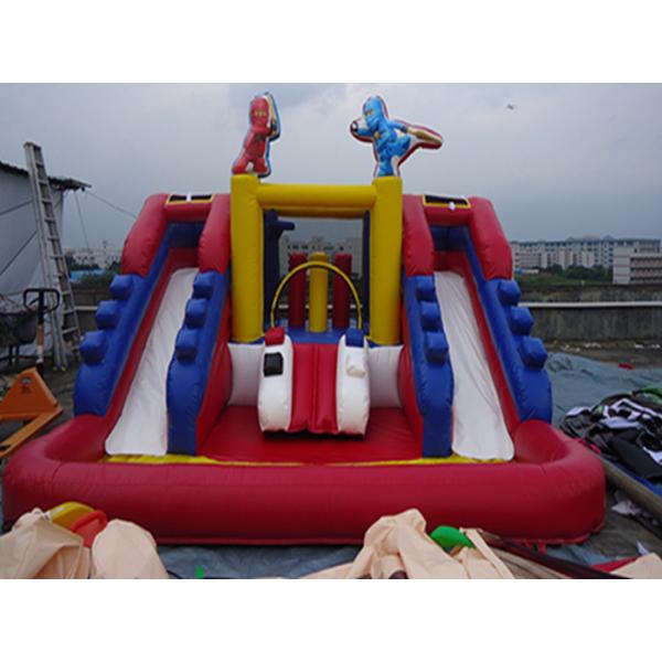 PVC Tarpaulin Outdoor Inflatable Water Slide For Kids Funny Amusement Games
