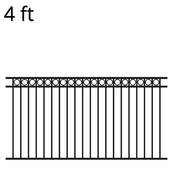 Quality Heavy Duty 8 Ft Wrought Iron Fence Panels Home Garden wholesale
