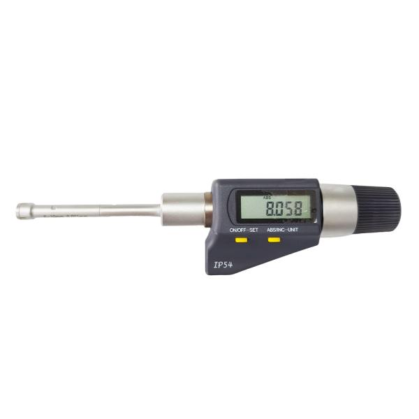 Quality 8-10mm Three Point Internal Micrometer with IP54 Protection and Digital Readout Display with Extension Rod 100mm wholesale