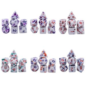 High temperature change color Graffiti Phantom color resin board game dice set