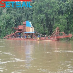 High Strength Chain Bucket Gold and Diamond Mining Dredger with Customized