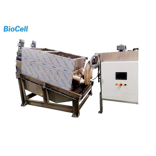 24KW Nickel Plated Volute Sludge Dewatering Machine Screw Press Dewatering