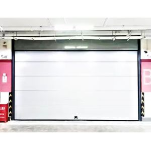 Steel Double Skinned Overhead Sectional Door With Lockable Handle Remote Control