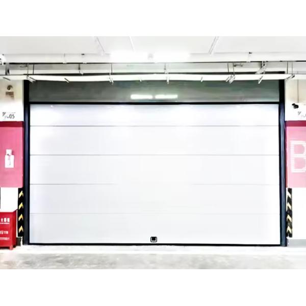 Steel Double Skinned Overhead Sectional Door With Lockable Handle Remote Control
