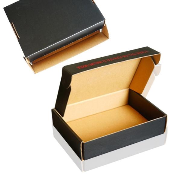 CMYK Printing Corrugated Shoe Boxes 33cm×24cm×13cm Kraft Corrugated Mailers