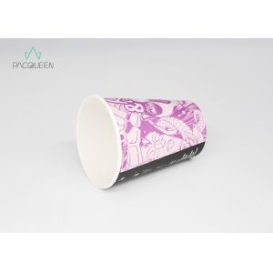 Custom Printed Single Wall Paper Cups PLA Lining Flexco Printing Eco Friendly
