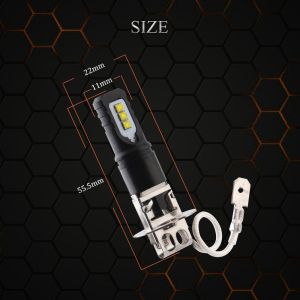 H1 H3 2525 6SMD 600lm Nonpolarity LED Fog Light Bulbs