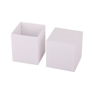 2mm Square Scented Candle Packaging Box White Art Paper Embossing