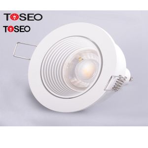 White Adjustable Aluminium Ceiling Downlight Fixture 92mm Dia IP20