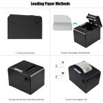 2 In 1 80mm Thermal Printer User Friendly Barcode Receipt Printer With USB BT