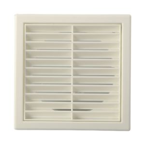 Mechanical Life 3 Years White Bathroom Fixed Louvre Grille in 100mm 125mm 150mm