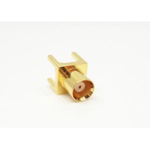 PCB Panel Mount Crimp MCX RF Connector 500 Cycles Durability CE Compliant