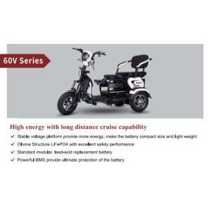 Portable Electric Motorcycle Lithium Battery Lifepo4 60V 30AH With Metal Housing