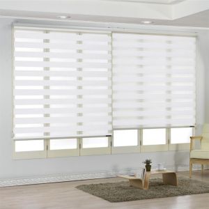 Custom Size Electric Smart Zebra Shading Dustproof Function Window Polyester