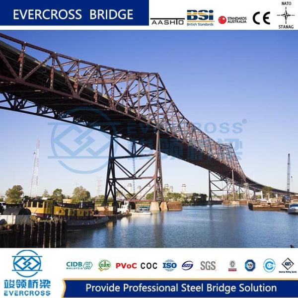 ASTM Steel Truss Bridge With Flexible Design For Railway Bridge And Highway